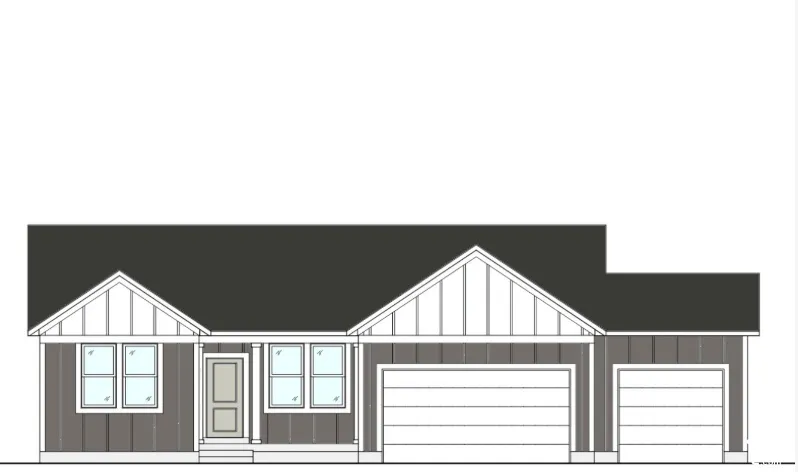 Architectural Rendering. Illustrating the exterior facade of the property