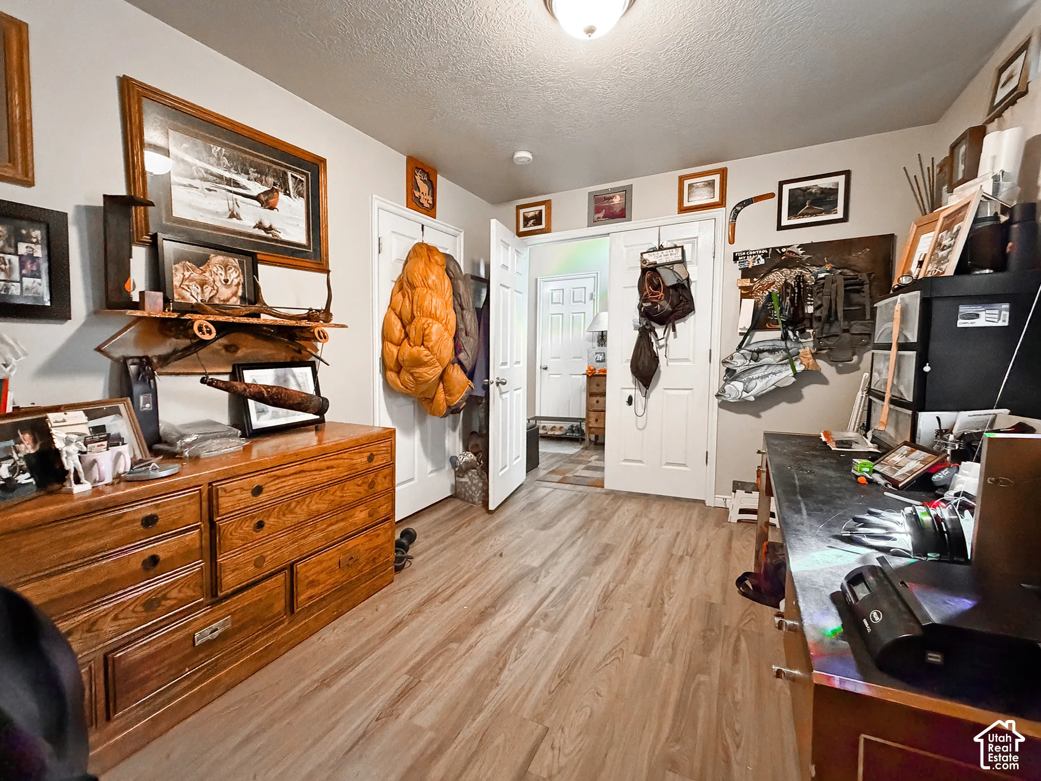 Wood-finish flooring throughout