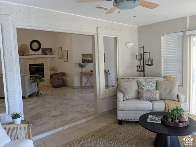 Open doorway providing a visual connection to an adjacent room