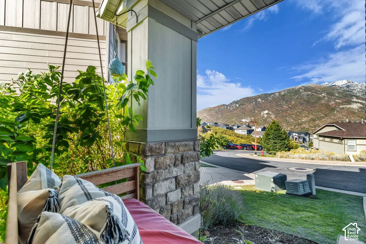 Enjoy the beautiful fall colors and mountain views from your porch swing!