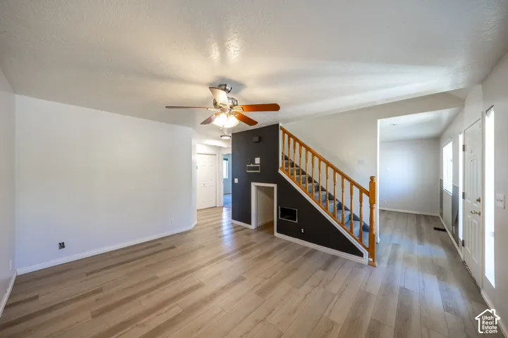 Family room with laminate flooring