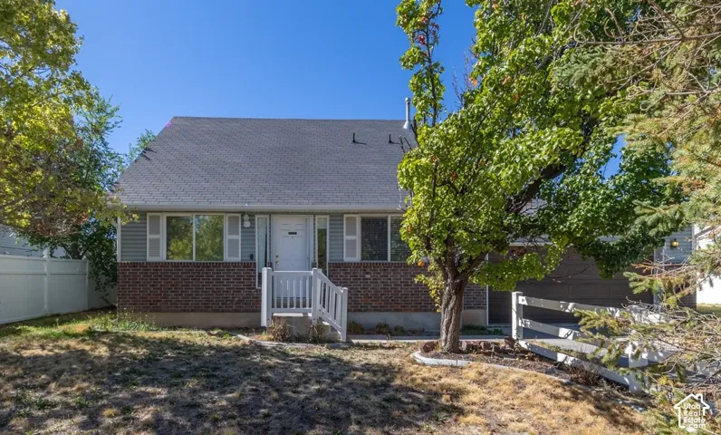 Front view of two story home with double garage