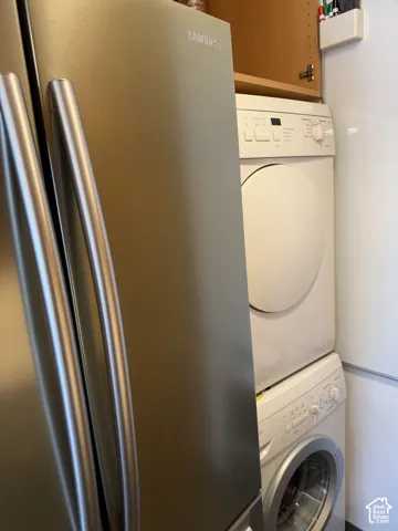 Stainless steel refrigerator with double doors