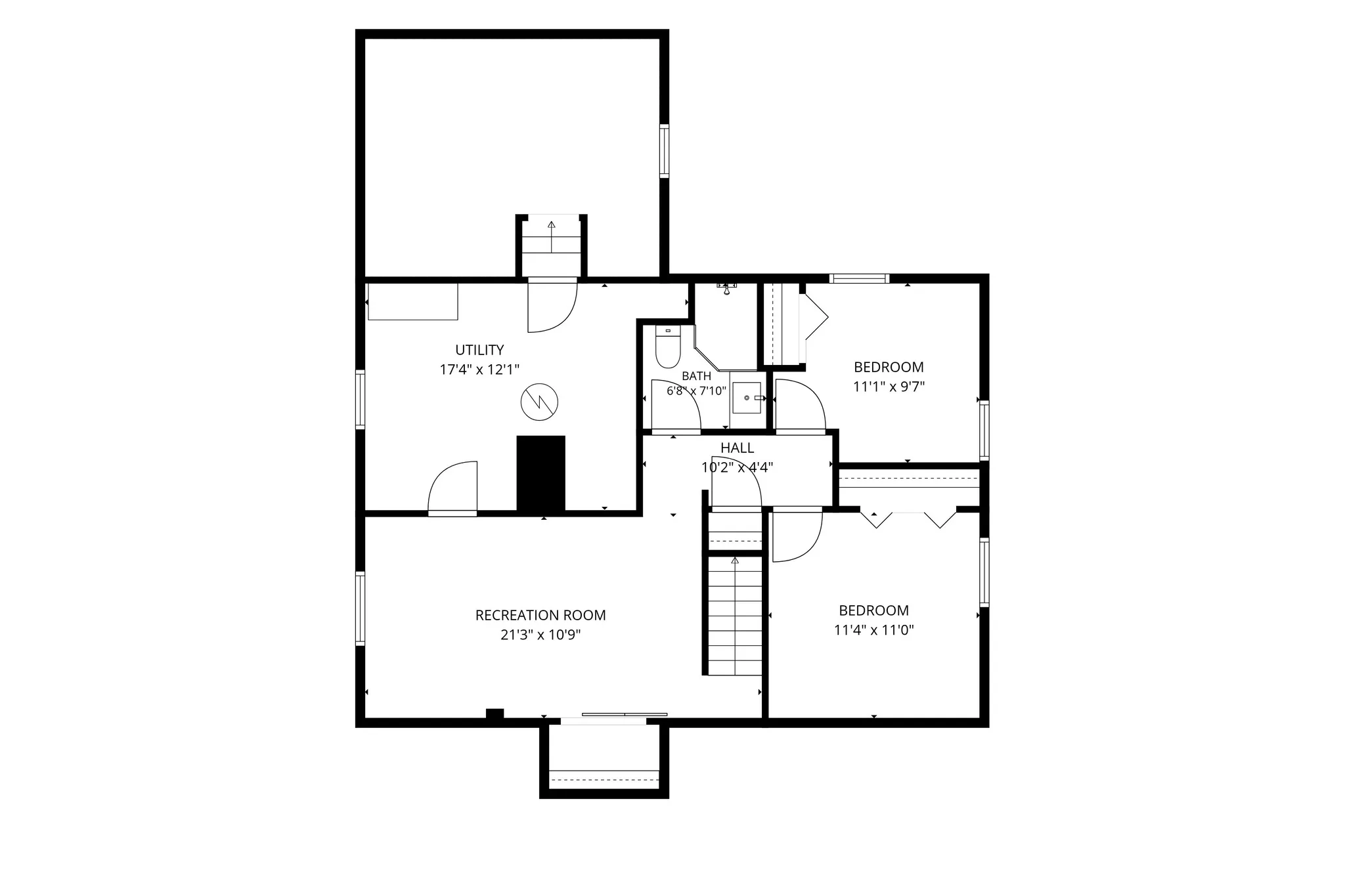 Floorplan of basement.
