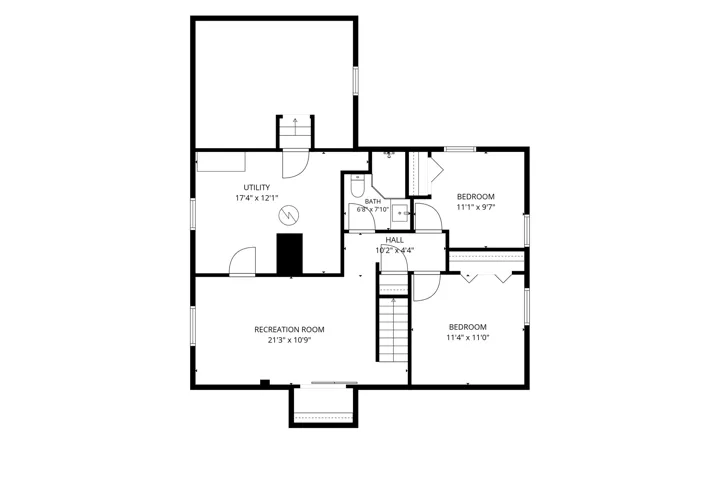 Floorplan of basement.