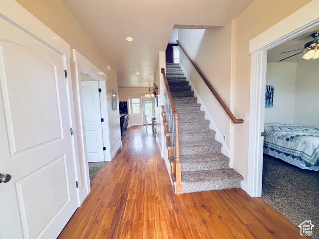 Main entry - guest bedroom on the right, formal living room on the left, great room straight ahead.