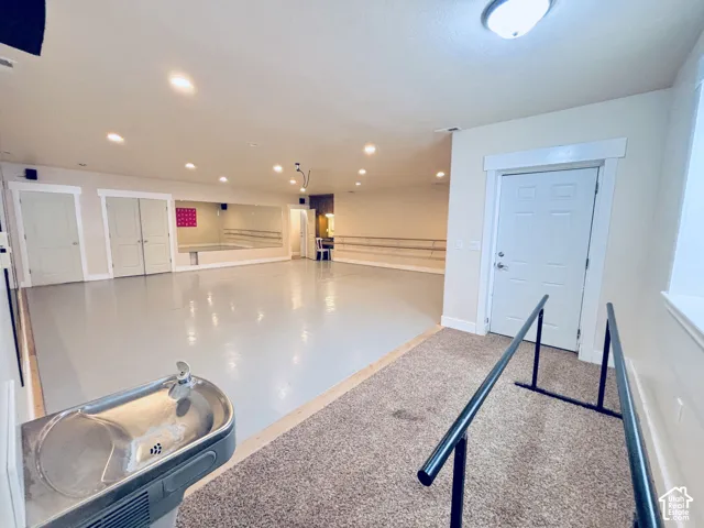 Dance studio, gym - your dream room for whatever can be imagined.  With exterior entrance to the right.