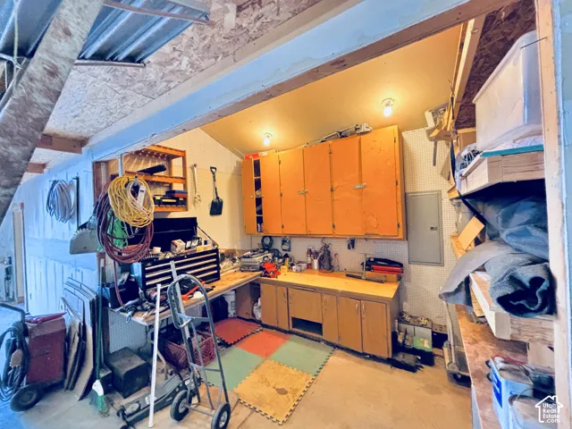 Shop area in barn.