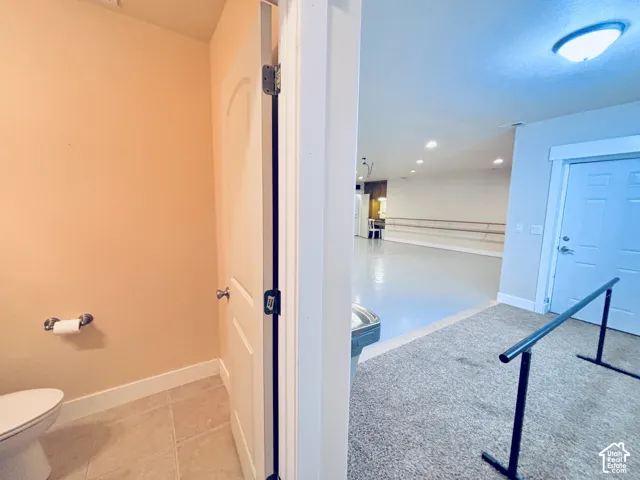 1/2 bath off of dance room.