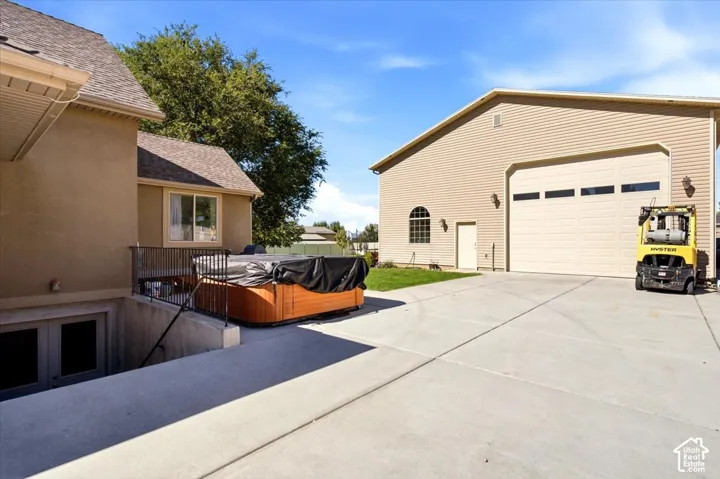 Dedicated outbuilding with a large roll-up door