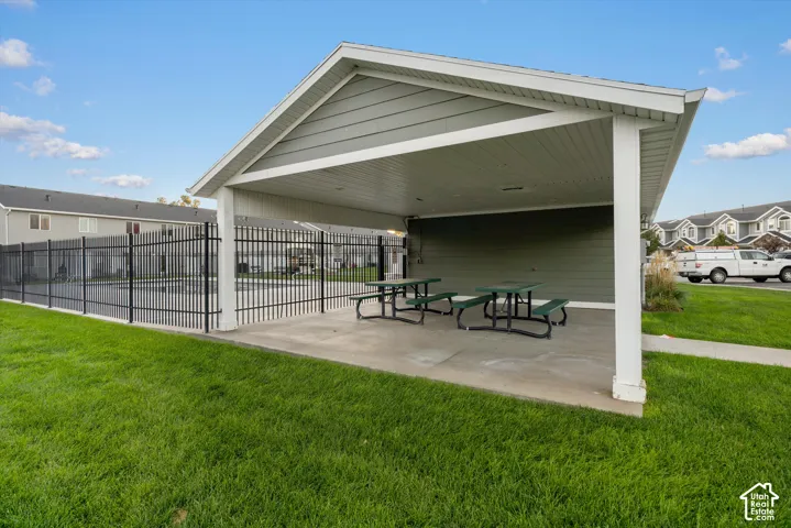 Community pool and covered pavilion