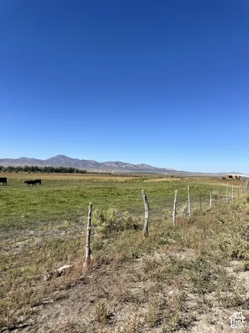 Expansive natural landscape featuring a barbed wire fence and distant mountains