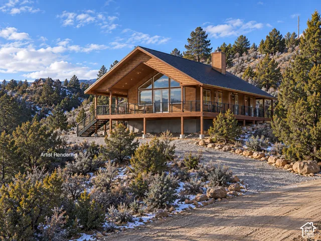 Wood-sided exterior with an A-frame window design
