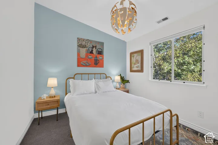 Accent wall with light blue paint