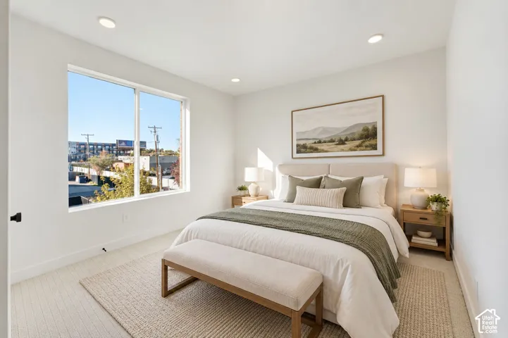 White walls with recessed lighting