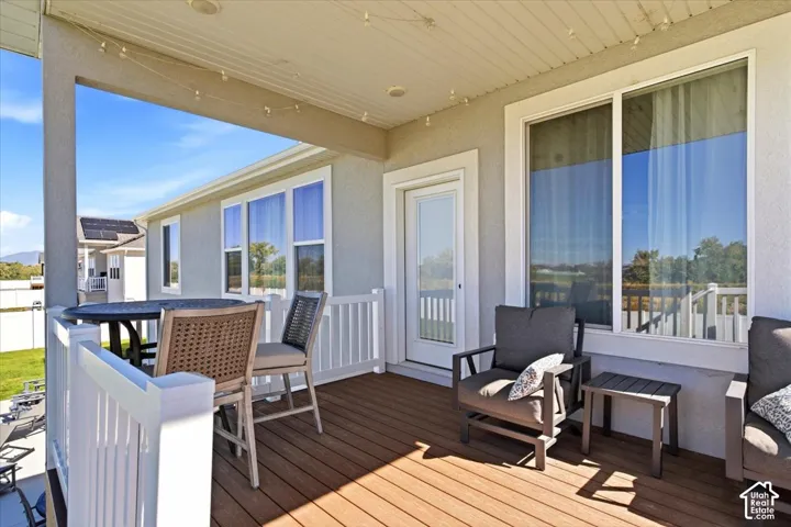 Covered trex deck right off the dining!