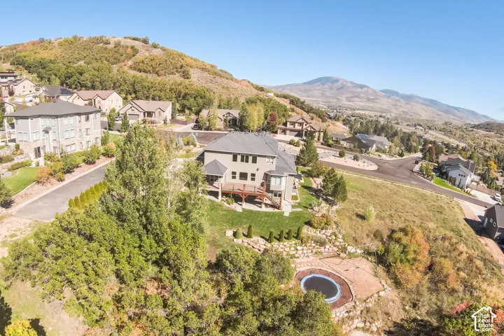 Expansive hillside property with multi-level deck