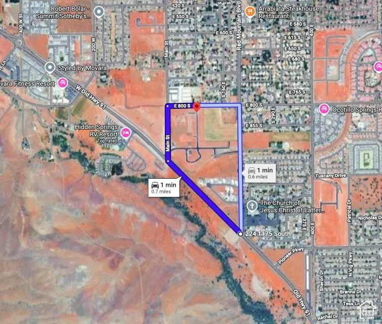Site Map. Illustrating the property's location relative to surrounding infrastructure and points of interest