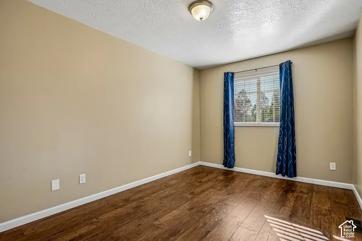 Wood-finish flooring with white trim