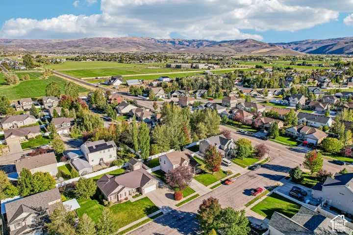 Expansive residential community with established homes, green lawns, and mature trees