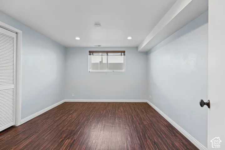 Wood-finish flooring with recessed lighting