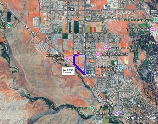 Map. Displaying the property's geographic location and surrounding points of interest