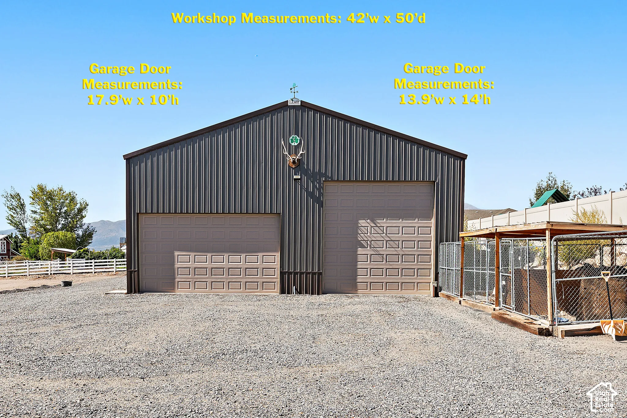 Metal workshop with a steeply pitched roof