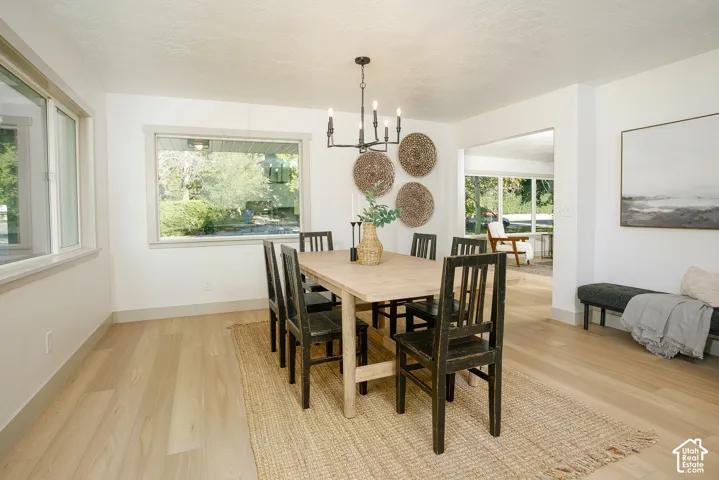 Light wood-finish flooring with a neutral wall color