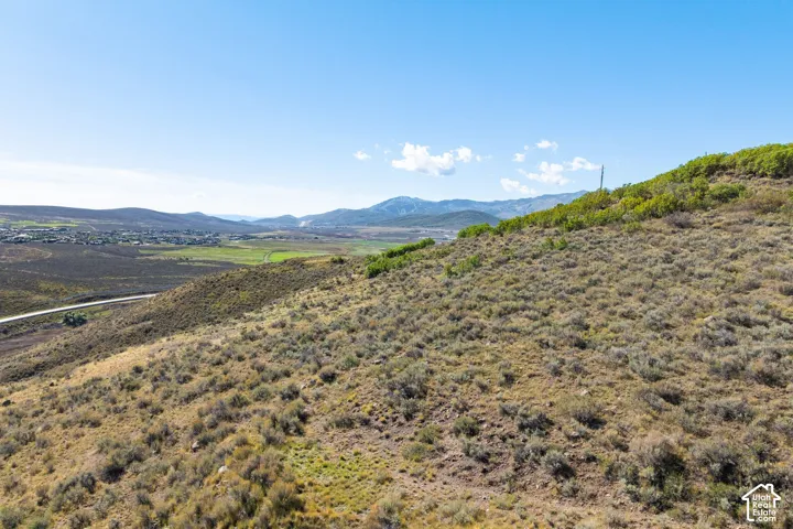 Expansive undeveloped land featuring natural shrubbery and a clear blue sky