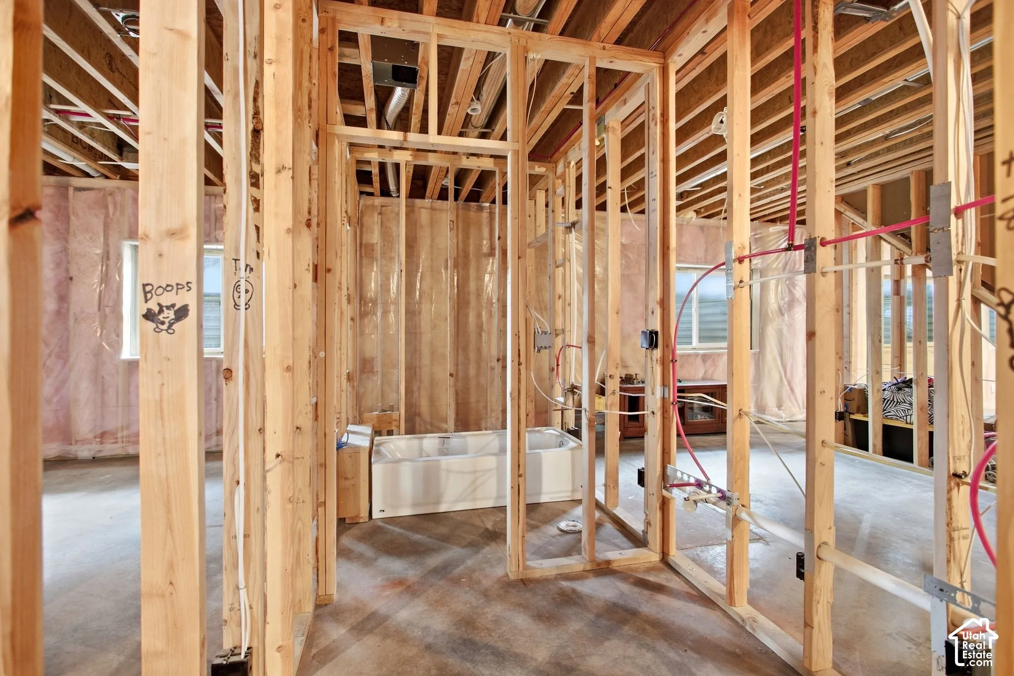 Current lower level roughed in for 5th and 6th bedroom and full bathroom