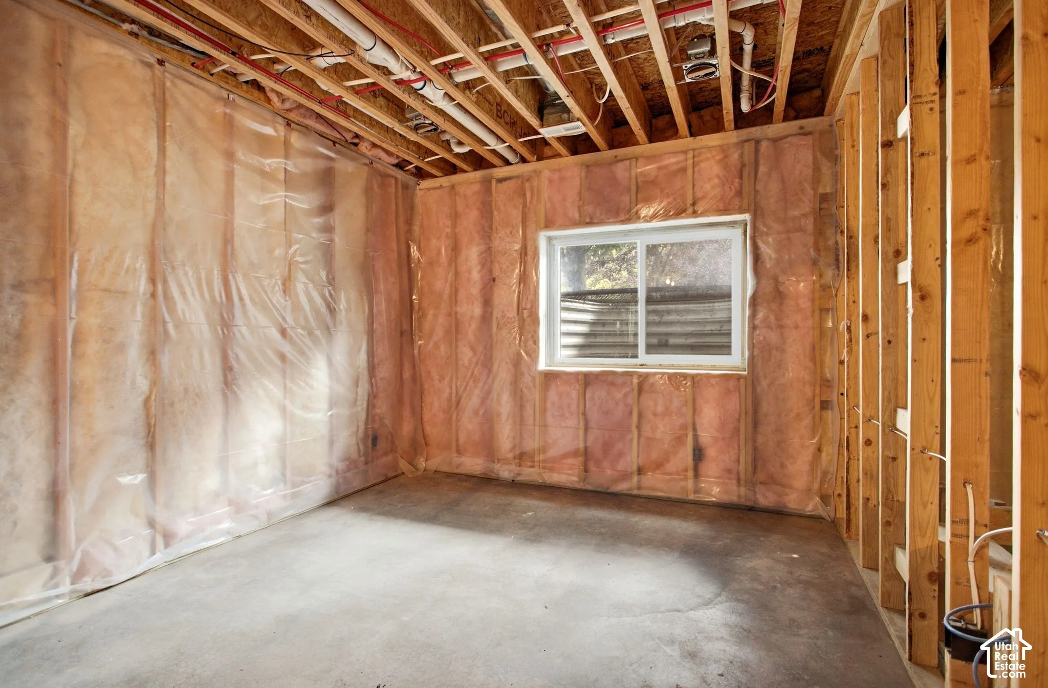 Current lower level roughed in for 6 bedroom