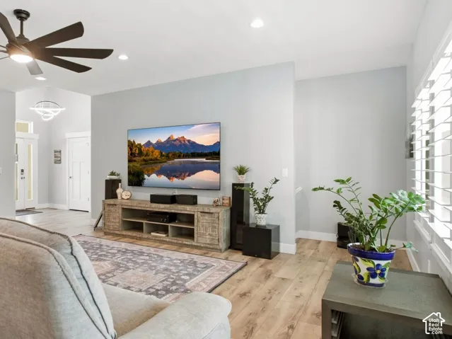 Great room with view of the entry and stairs