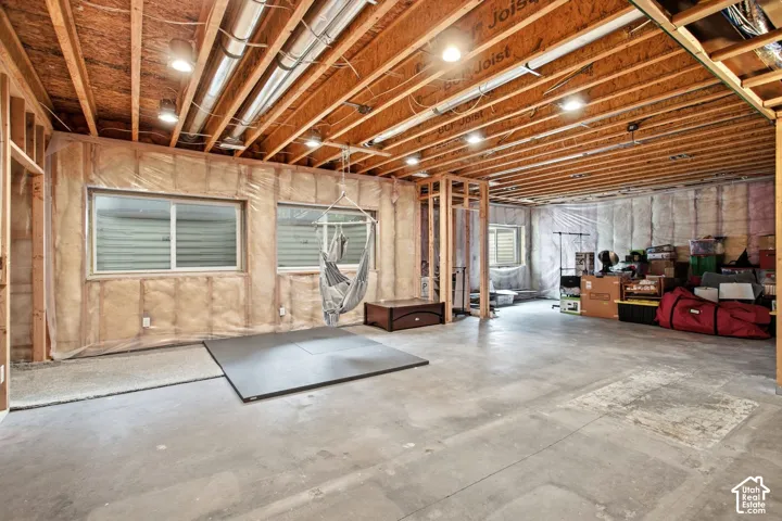 Current lower level roughed in for kitchen and family room