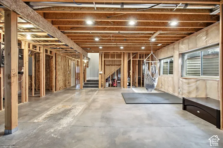 Current lower level roughed in for spacious family room
