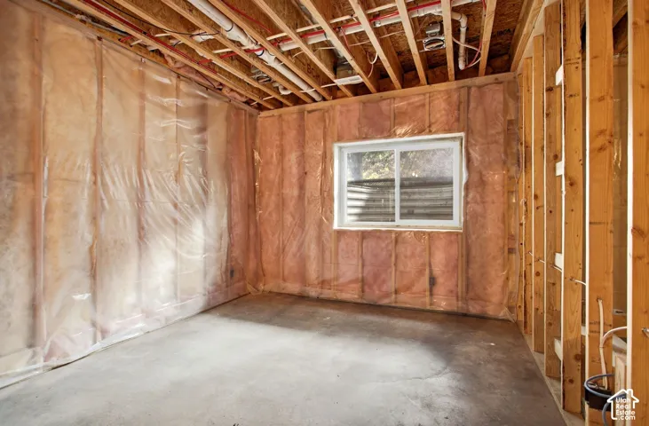 Current lower level roughed in for 6 bedroom