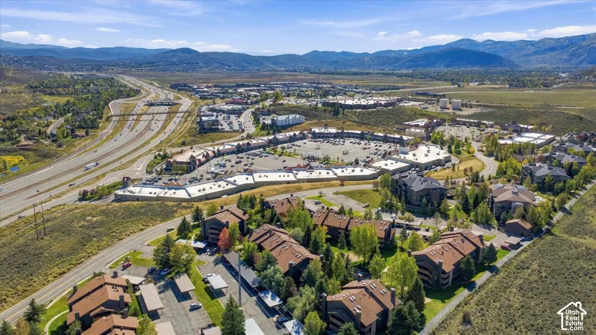 Expansive mixed-use development featuring commercial and residential structures