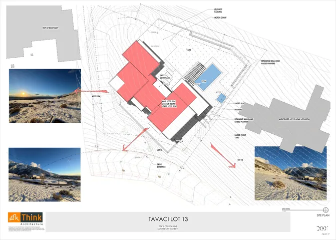 Site Plan. Presenting the architectural layout and site features for Tavaci Lot 13