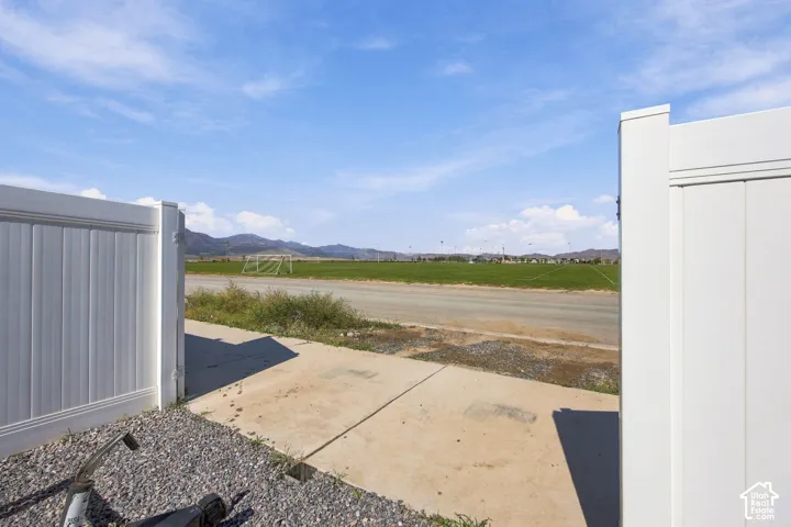Rear entrance of RV drive through