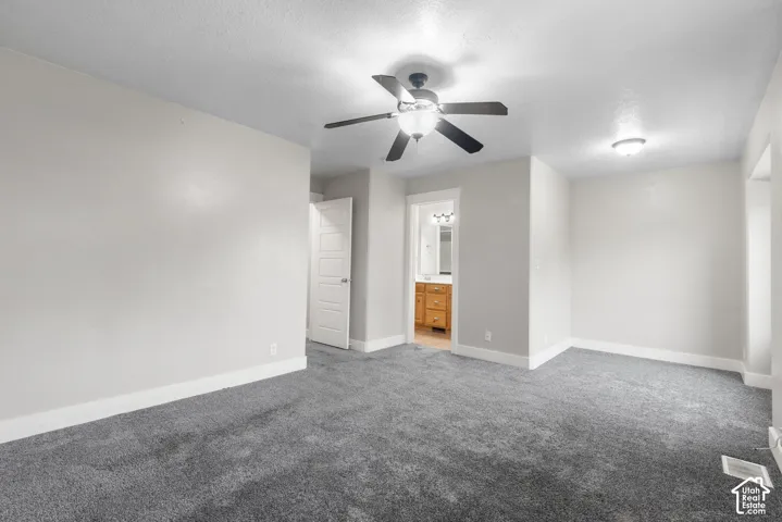 Gray carpeting and light-toned walls