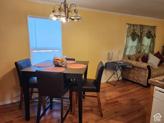 Wood-finish flooring throughout