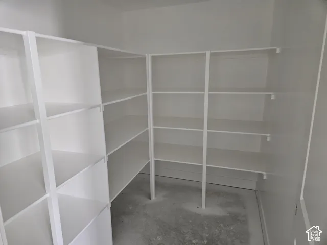 Built-in shelving with white finishes