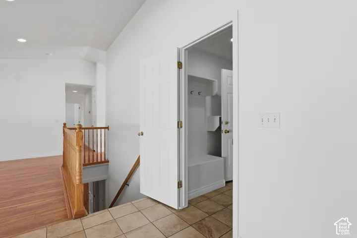 Built-in mudroom bench with shelving