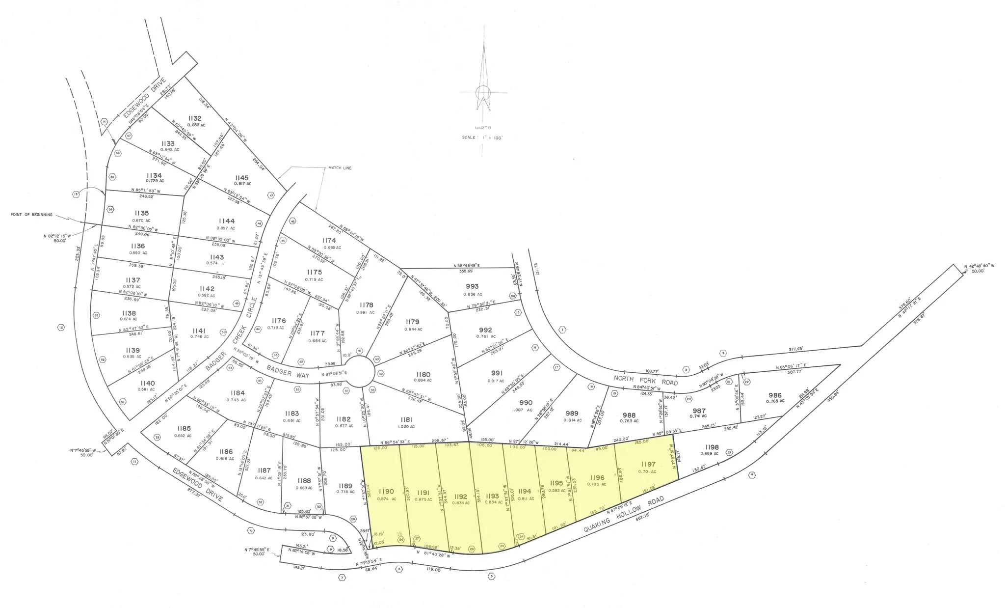 Lot 1190 and Lot 1194 each have small natural springs on it. No specific water rights are in place.