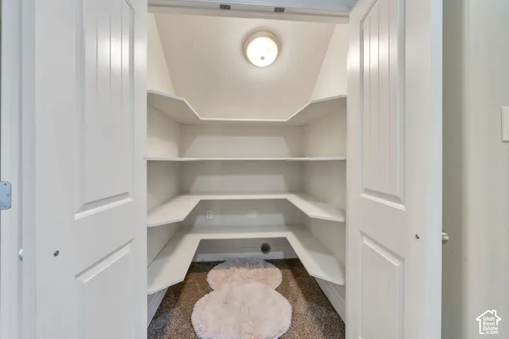 Spacious second-level walk-in closet offering an abundance of storage, with plenty of room to keep clothing, linens, games, and everyday essentials beautifully organized.