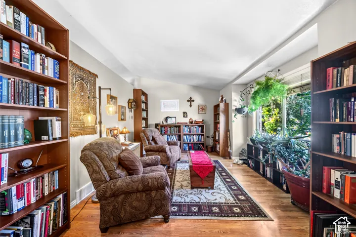 Wood-finish flooring throughout