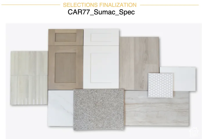 Selections Finalization. Displaying a material palette for the property