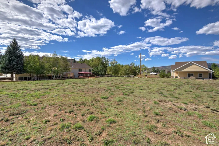 Expansive land parcel with natural landscaping and mature trees