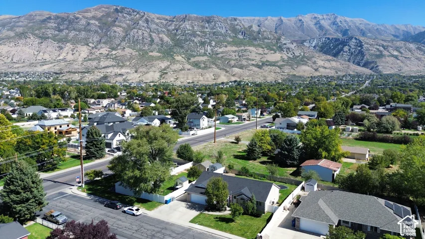 Mountain backdrop with established residential properties and tree-lined streets