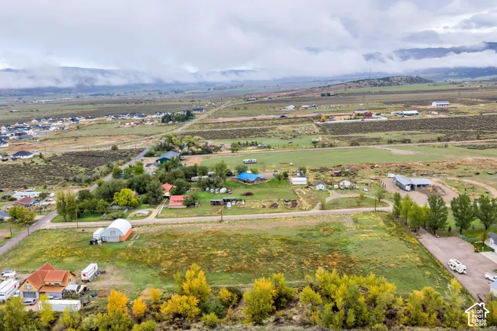 Expansive land parcels with distant mountain backdrops