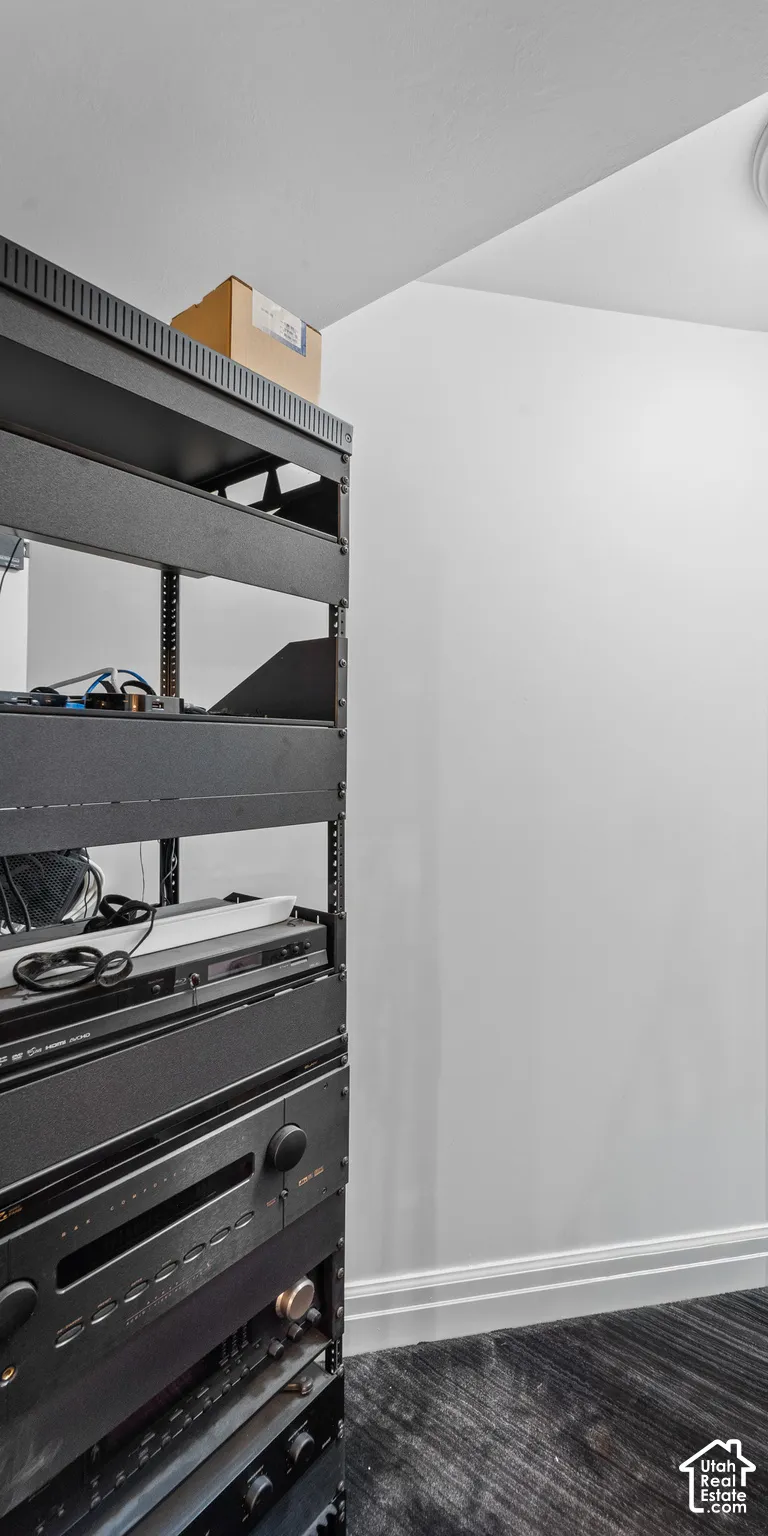 This is the storage room for the media equipment.